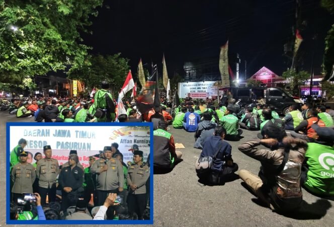 
					Aksi Solidaritas Driver Ojek Online di Pasuruan untuk Rekan yang Meninggal Dunia