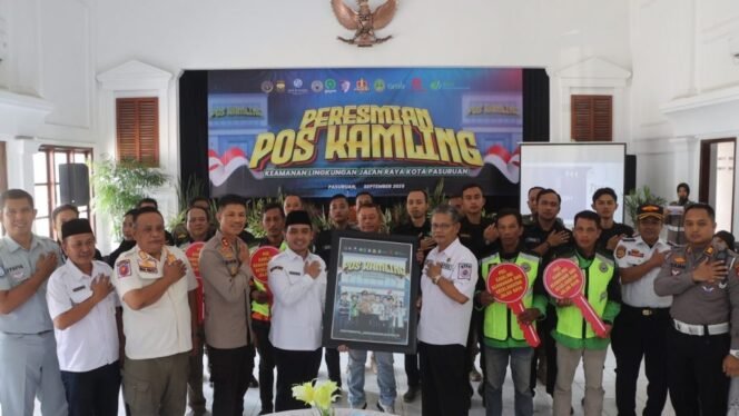Kapolres Pasuruan Kota Resmikan Pos Kamling Jalan Raya, Wujud Sinergi Polisi dan Masyarakat