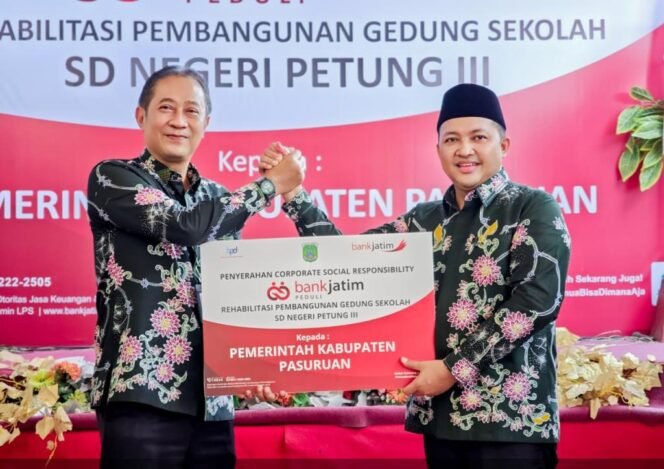 
					CSR Bank Jatim Renovasi SDN Petung III, Bupati Pasuruan Apresiasi Dukungan Pendidikan